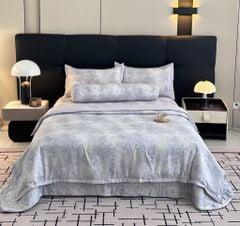 Bộ Chăn Ga Gối Trần Bông Hàn Quốc KOREA LYOCEL SWEET - King size + Queen size đều có thể sử dụng