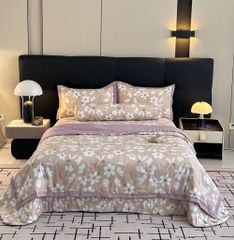 Bộ Chăn Ga Gối Trần Bông Hàn Quốc KOREA LYOCEL SWEET - King size + Queen size đều có thể sử dụng