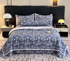 Bộ Chăn Ga Gối Trần Bông Hàn Quốc KOREA LYOCEL SWEET - King size + Queen size đều có thể sử dụng