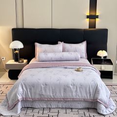 Bộ Chăn Ga Gối Trần Bông Hàn Quốc KOREA LYOCEL SWEET - King size + Queen size đều có thể sử dụng