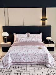 Bộ Chăn Ga Gối Trần Bông Hàn Quốc KOREA LYOCEL SWEET - King size + Queen size đều có thể sử dụng