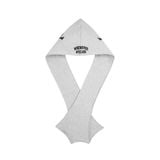 "WHENEVER' PATCHWORK HOODED SCARF / PREMIUM GREY
