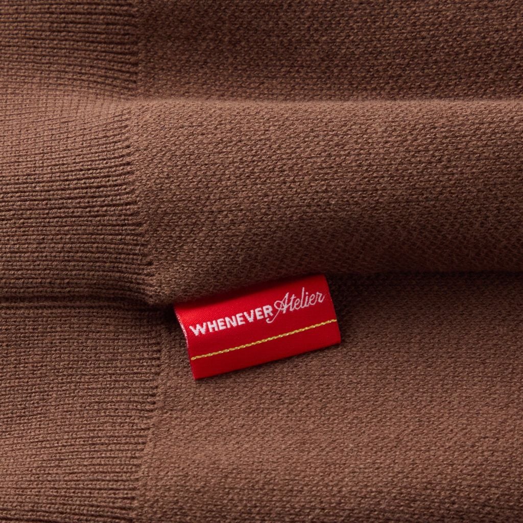 “WHENEVER” NY KNIT POLO SHIRT / BROWN