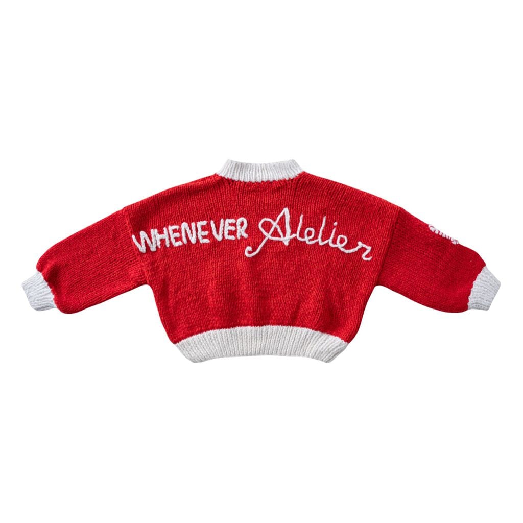 “WHENEVER ATELIER” KNIT WOOL SWEATER / RED