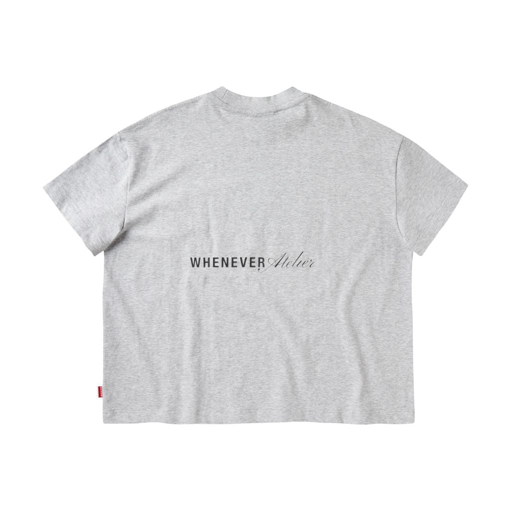 “WHENEVER"  BASIC T-SHIRT / GREY