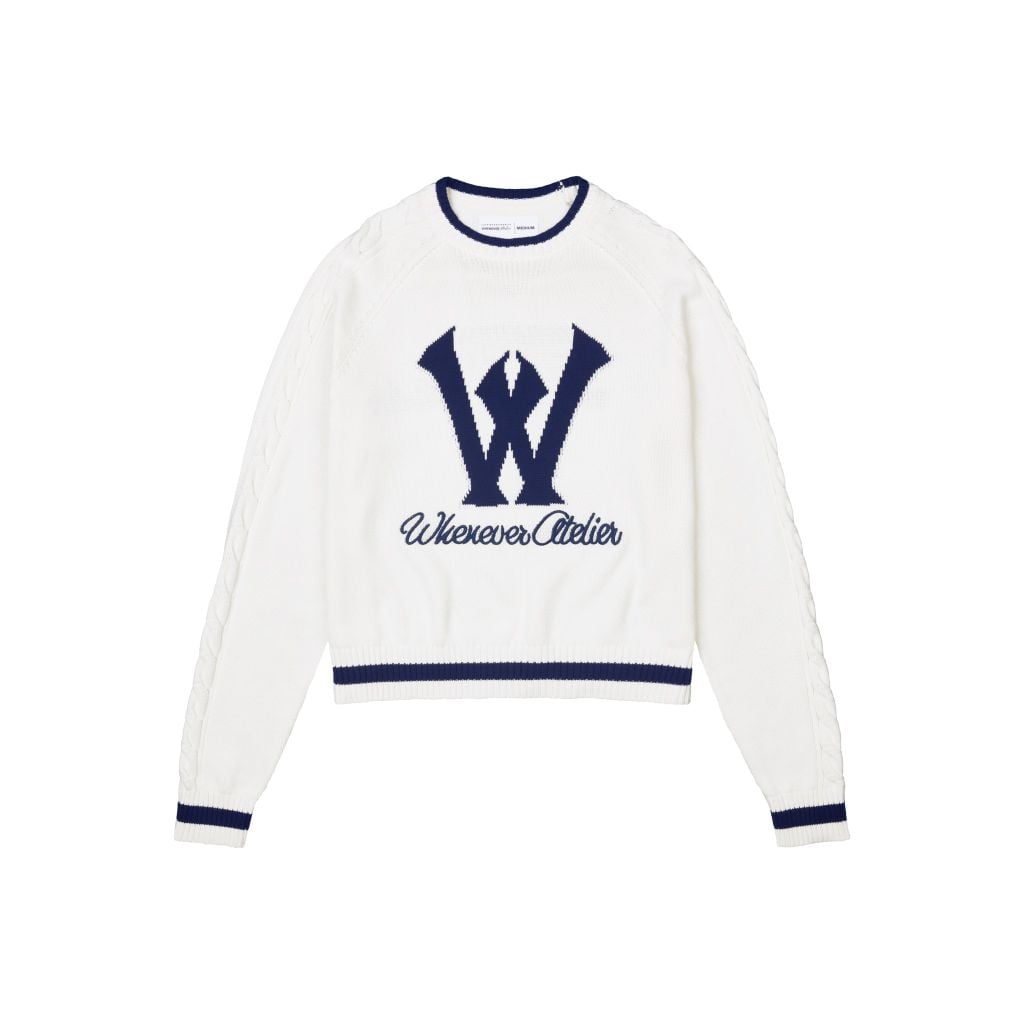 “WHENEVER” KNIT SWEATER / WHITE