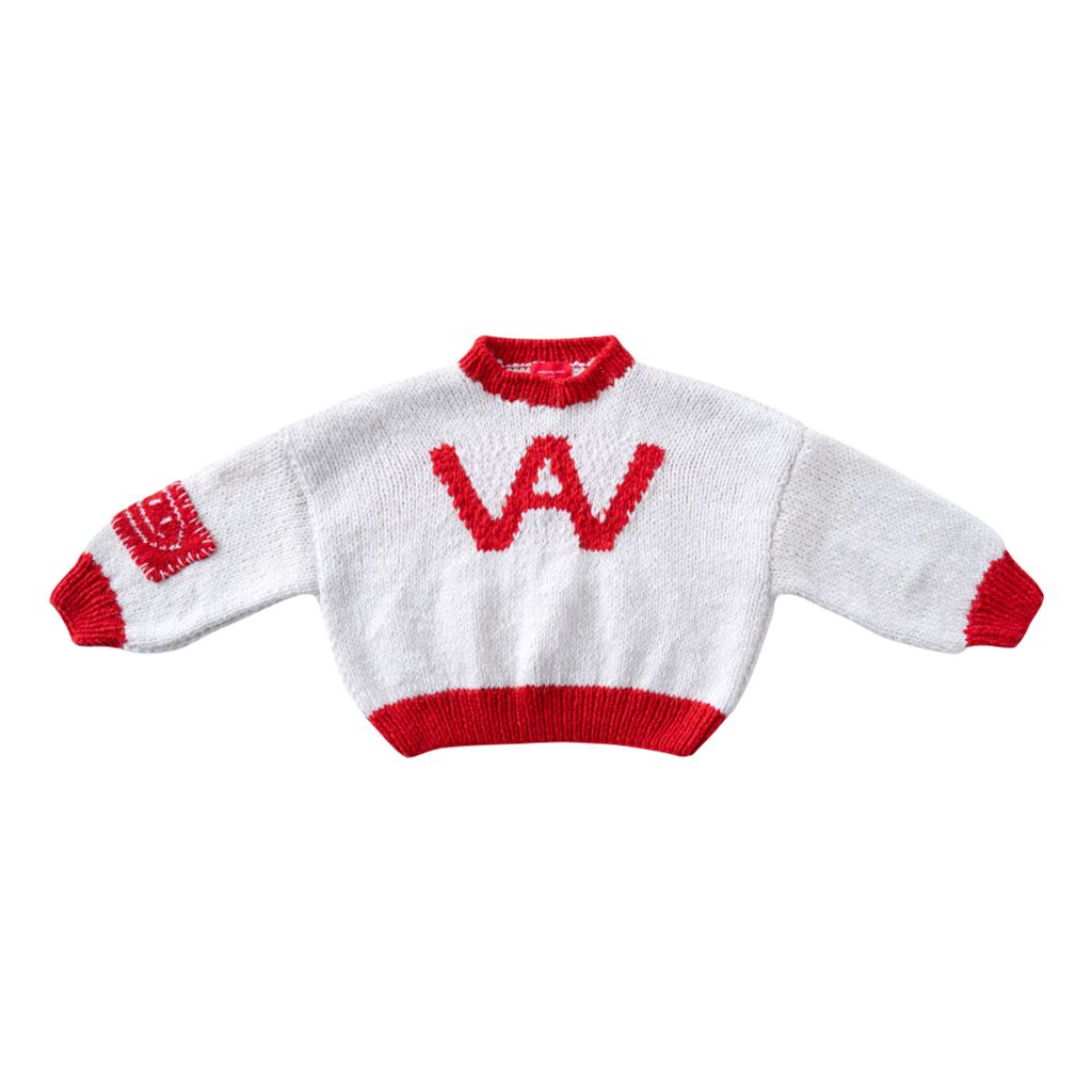 “WHENEVER ATELIER” KNIT WOOL SWEATER / WHITE