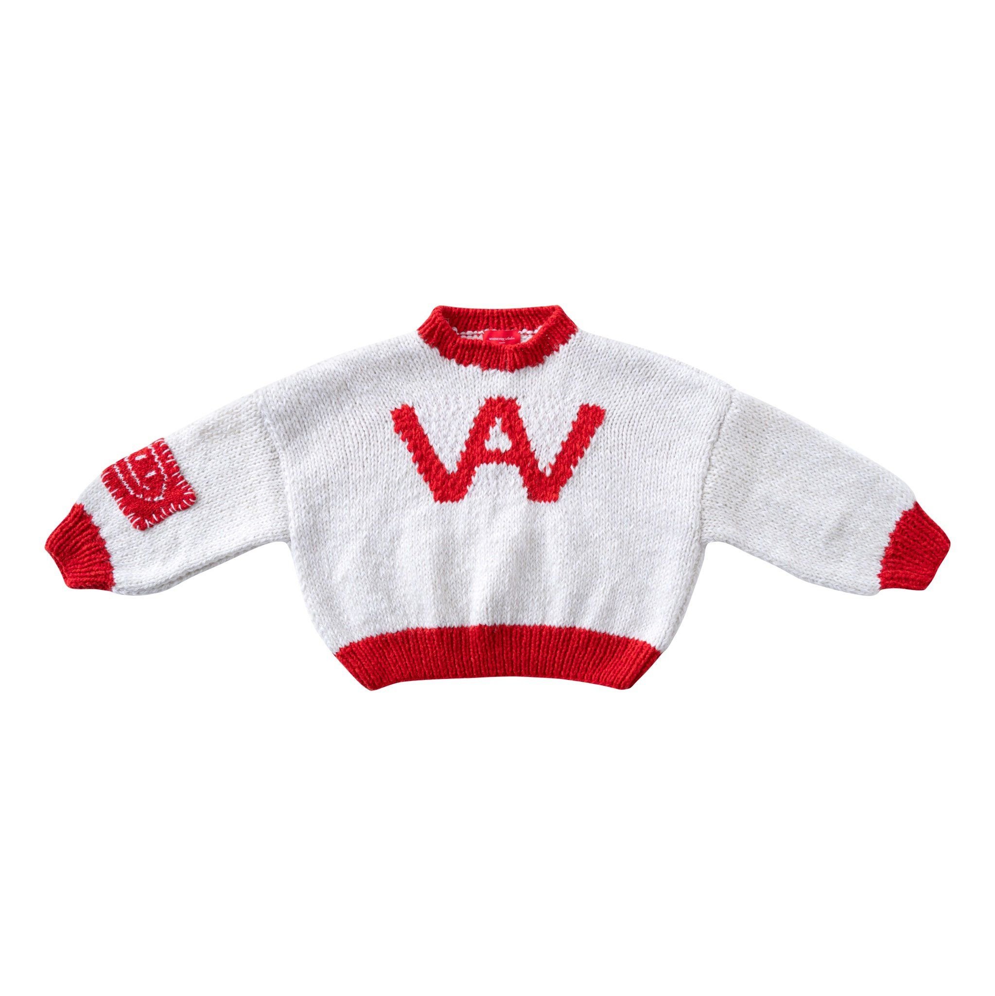 “WHENEVER ATELIER” KNIT WOOL SWEATER / WHITE