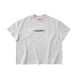 “WHENEVER” SS25 EMBROIDERED LOGO T-SHIRT / GREY