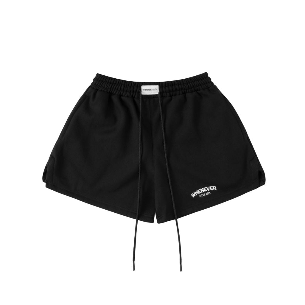 "WHENEVER" BASIC SWEATSHORTS SS25 / BLACK
