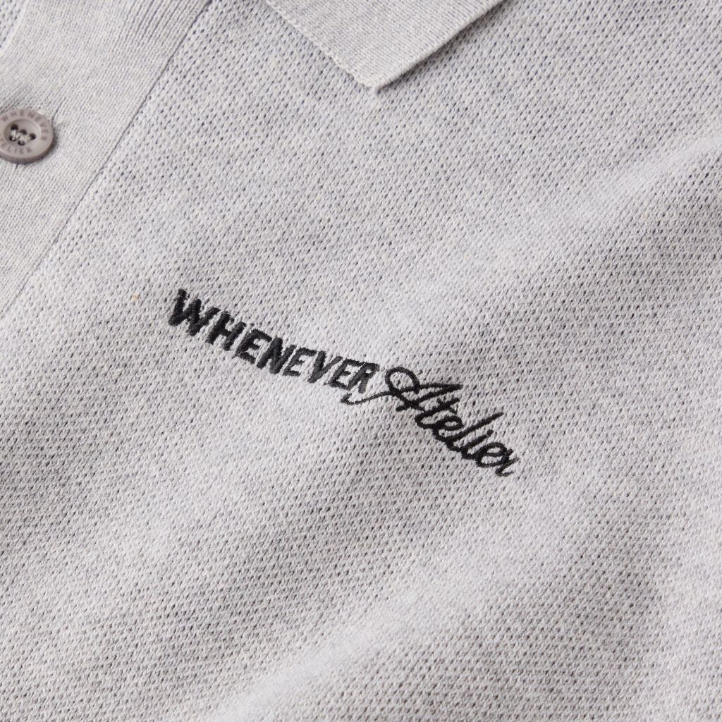“WHENEVER” NY KNIT POLO SHIRT / GREY