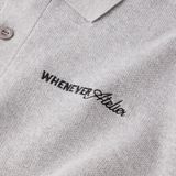 “WHENEVER” NY KNIT POLO SHIRT / GREY