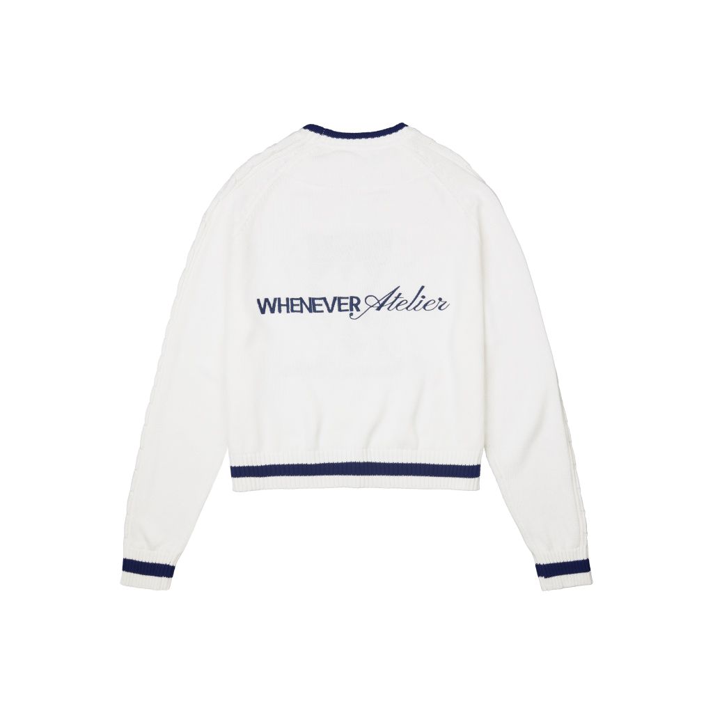 “WHENEVER” KNIT SWEATER / WHITE