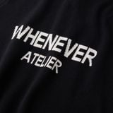“WHENEVER” NY KNIT POLO SHIRT / BLACK