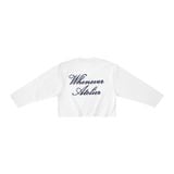 “WHENEVER” SS25 EMBROIDERED LOGO LONG SLEEVES T-SHIRT / WHITE