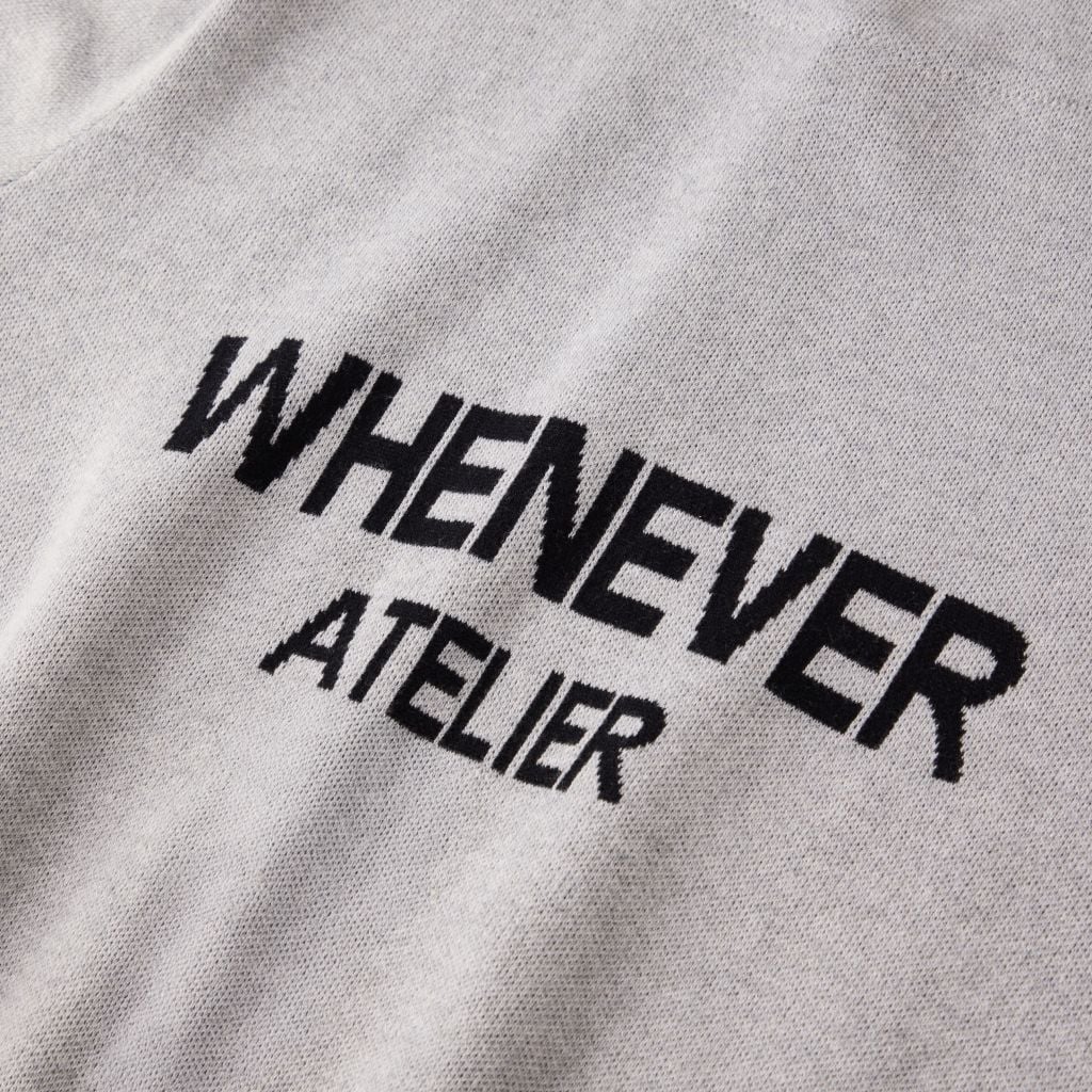 “WHENEVER” NY KNIT POLO SHIRT / GREY