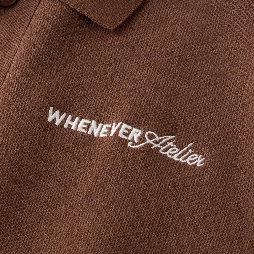 “WHENEVER” NY KNIT POLO SHIRT / BROWN