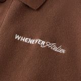 “WHENEVER” NY KNIT POLO SHIRT / BROWN