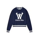 “WHENEVER” KNIT SWEATER / NAVY