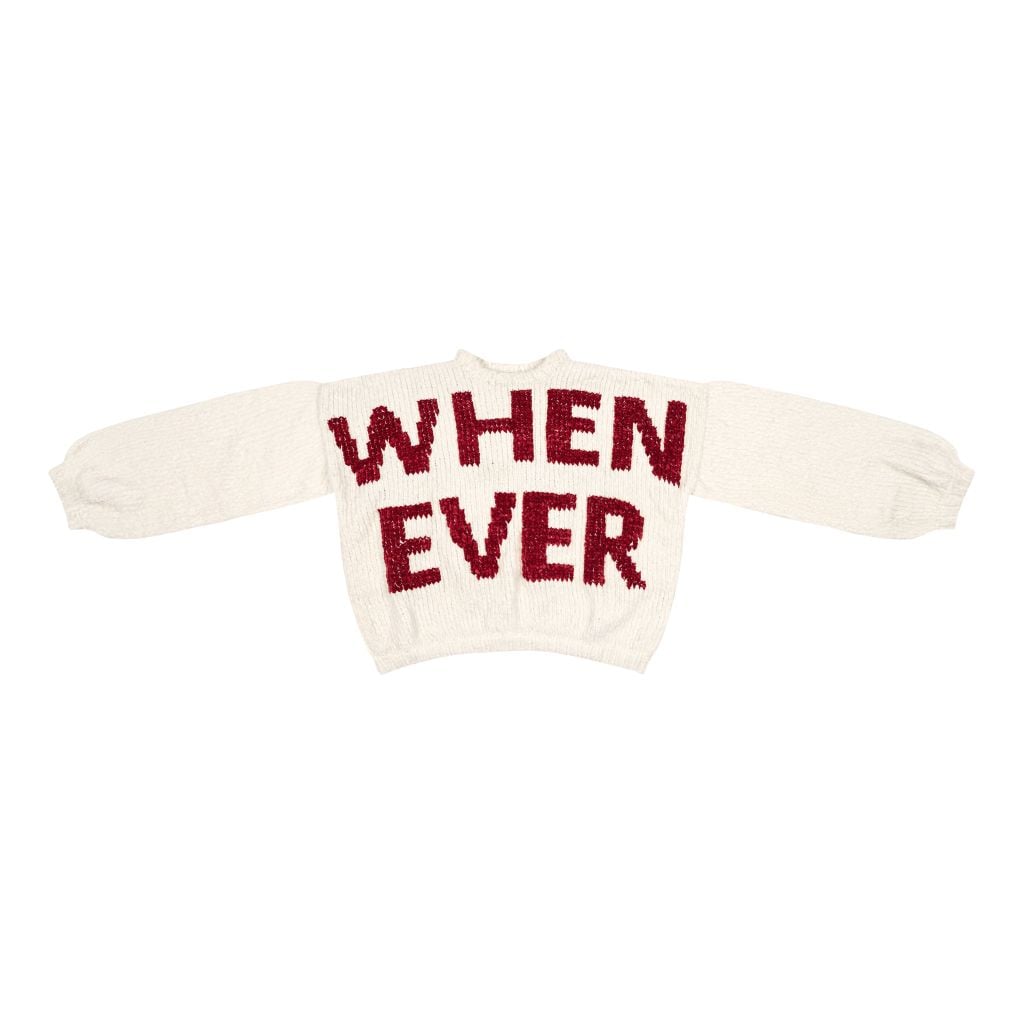 “WHENEVER”  HANDMADE KNIT SWEATER