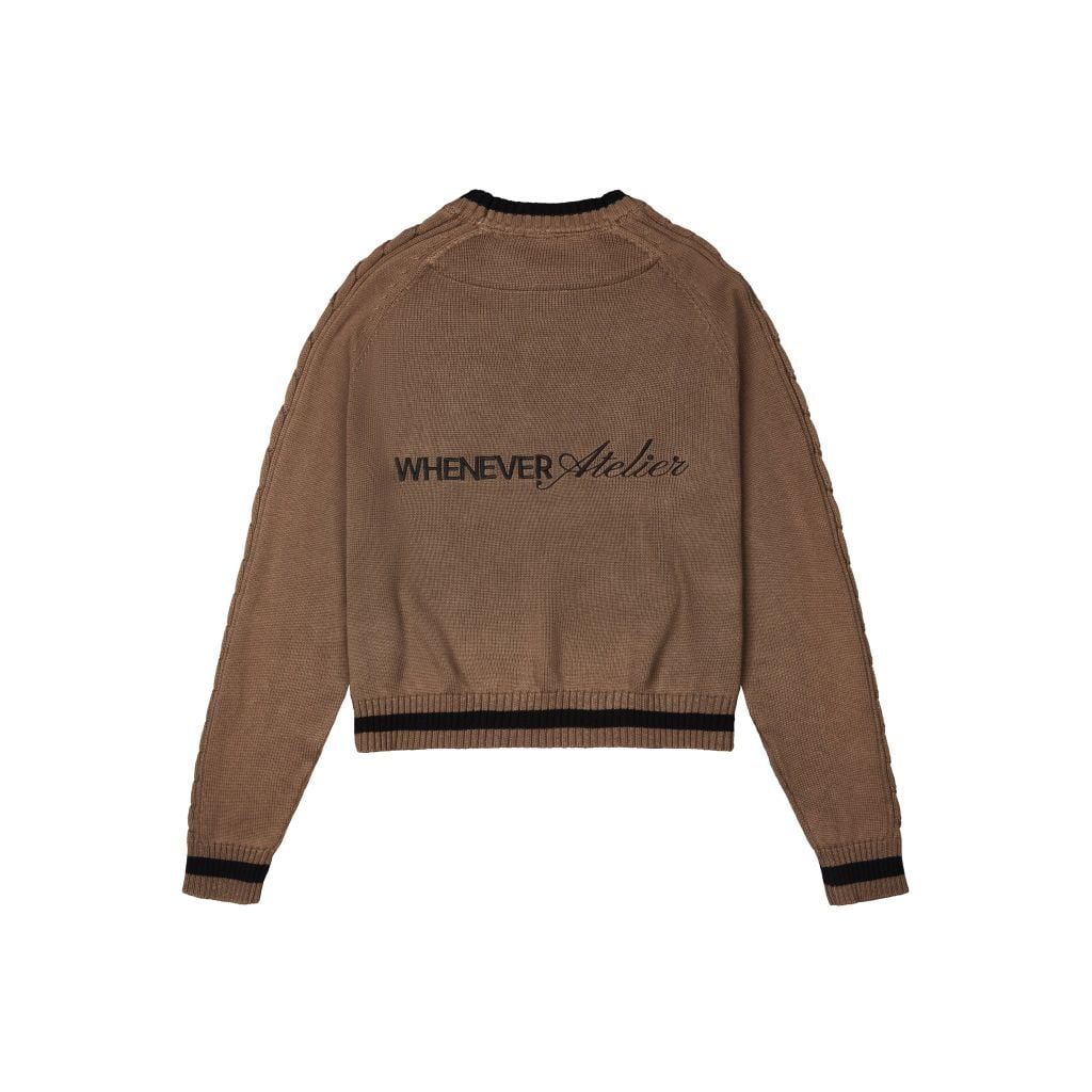 “WHENEVER” KNIT SWEATER / BROWN