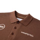 “WHENEVER” NY KNIT POLO SHIRT / BROWN