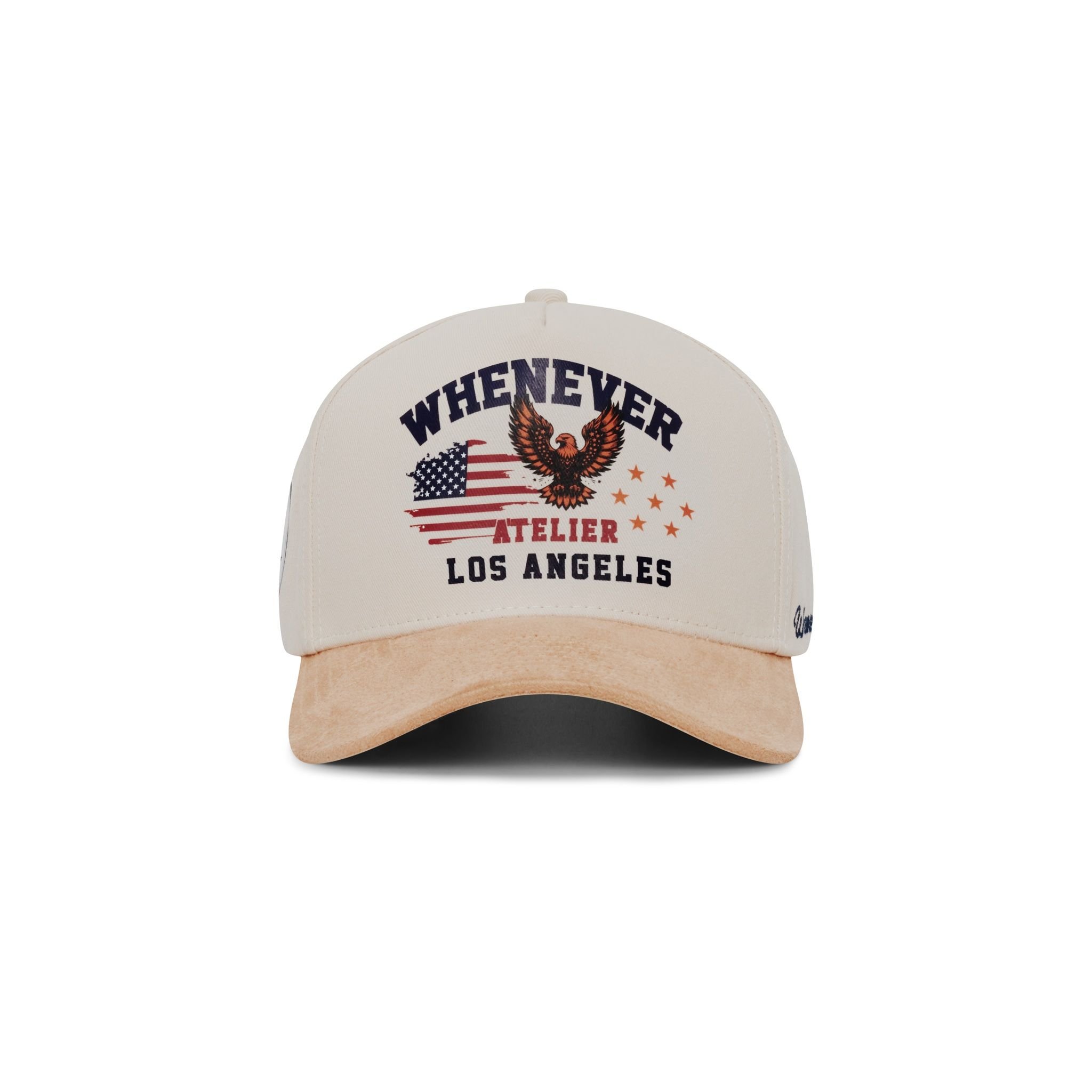 “WHENEVER” LA SUEDE TRUCKER HAT / CREAM