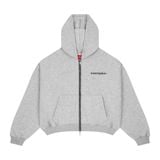 “WHENEVER” BASIC ZIP-UP HOODIE / PREMIUM GREY VER 2