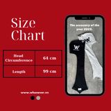 "WHENEVER" PATCHWORK HOODED SCARF / RED