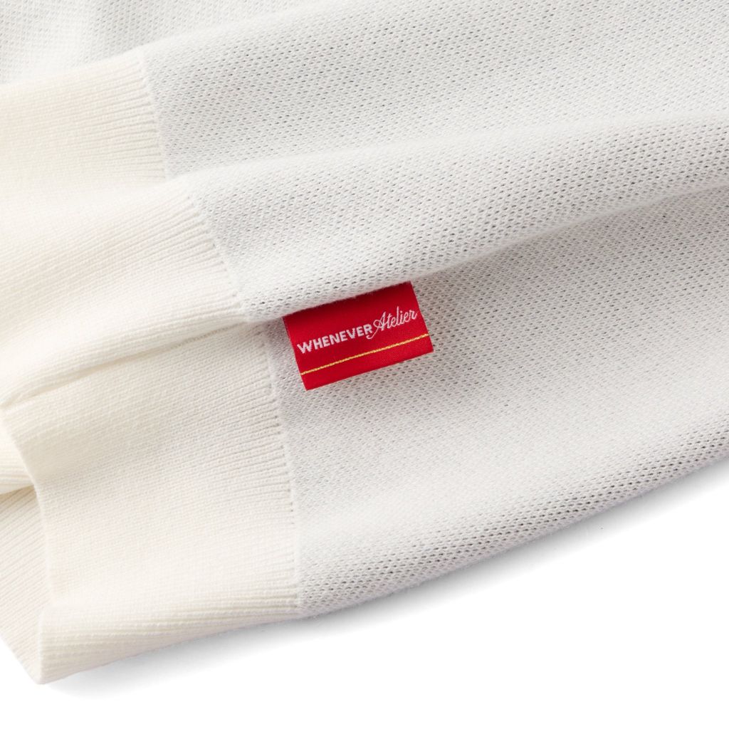 “WHENEVER” NY KNIT POLO SHIRT / WHITE