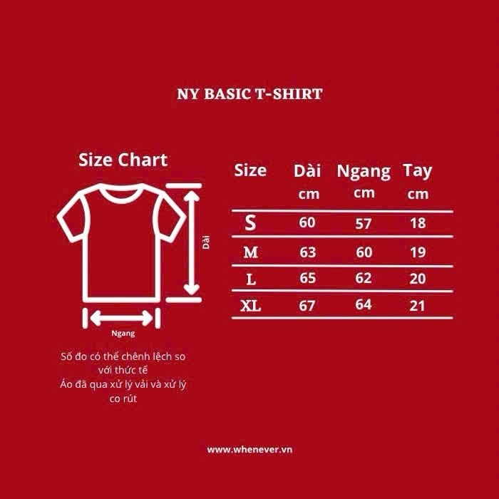 “WHENEVER” NY BASIC T-SHIRT / NAVY