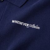 “WHENEVER” NY KNIT POLO SHIRT / NAVY