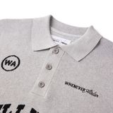 “WHENEVER” NY KNIT POLO SHIRT / GREY
