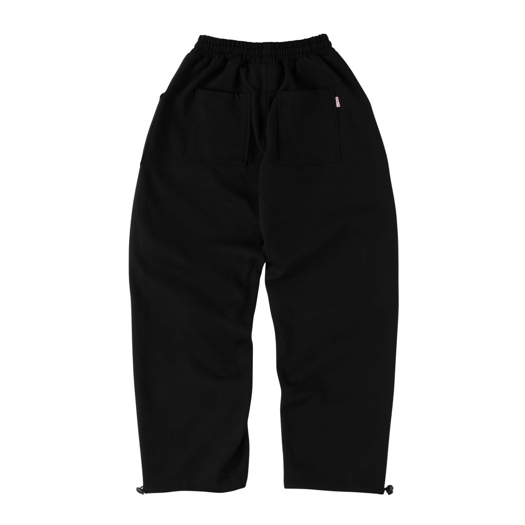 “WHENEVER” BIG LOGO SWEATPANTS / BLACK