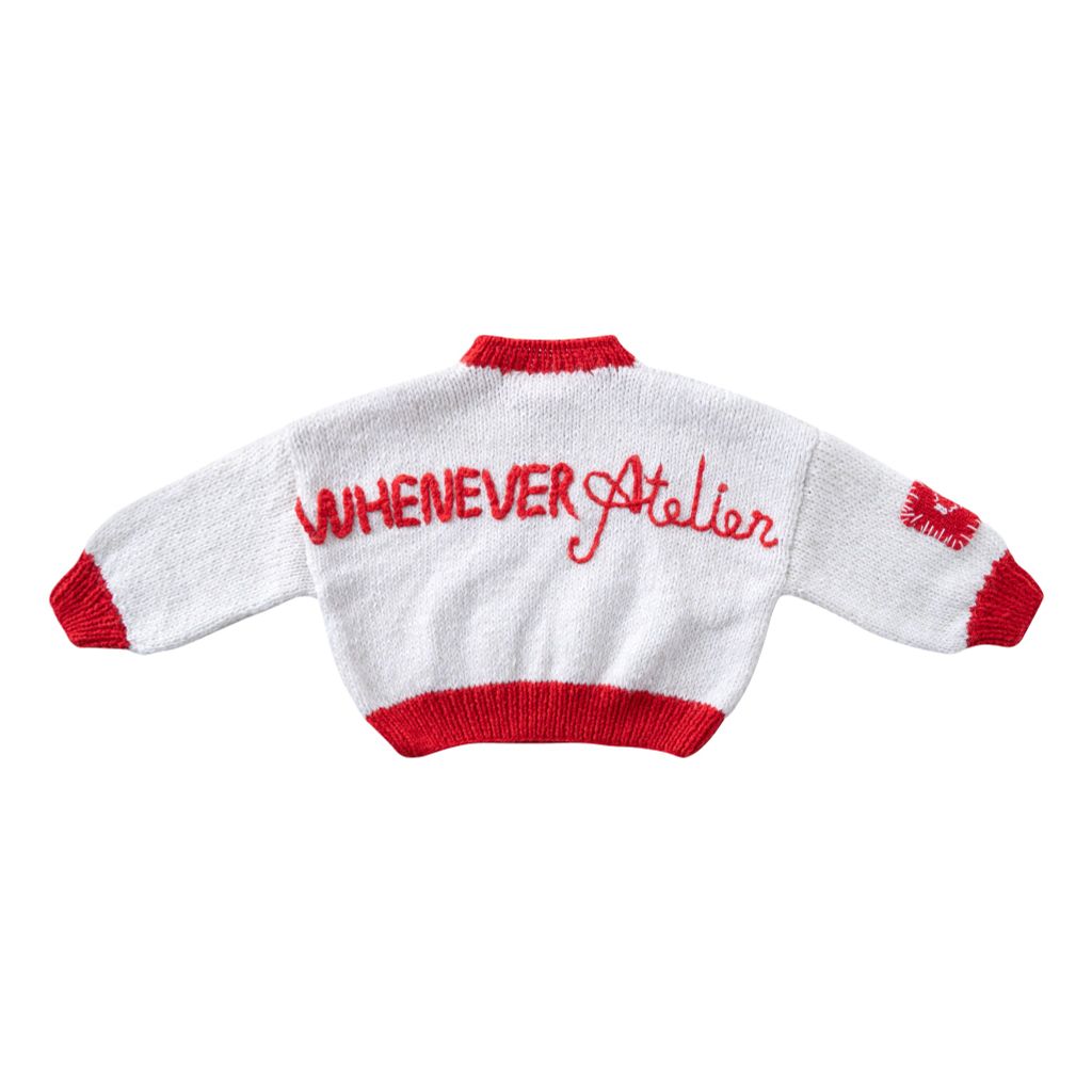 “WHENEVER ATELIER” KNIT WOOL SWEATER / WHITE