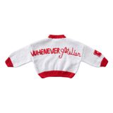 “WHENEVER ATELIER” KNIT WOOL SWEATER / WHITE