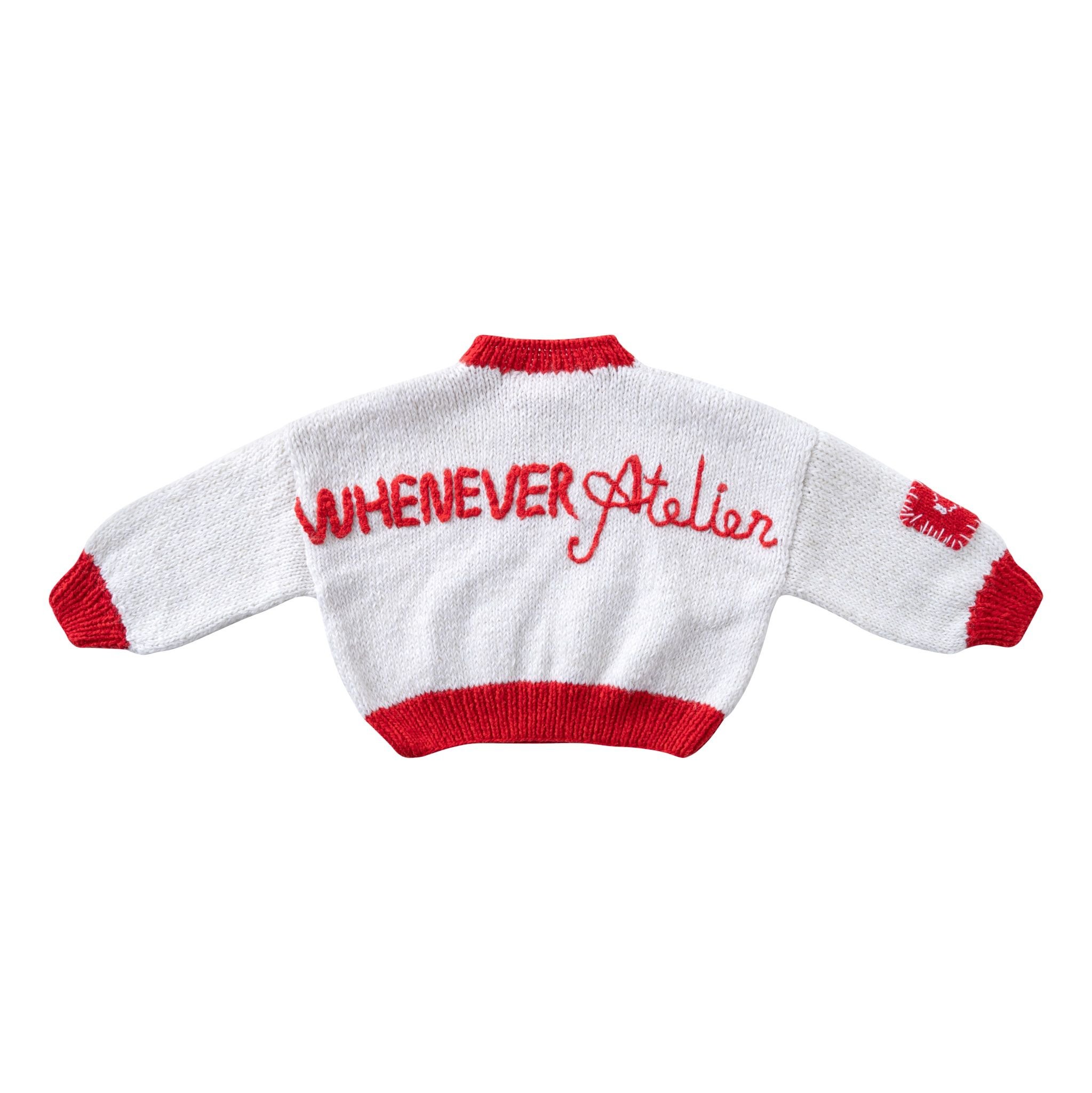 “WHENEVER ATELIER” KNIT WOOL SWEATER / WHITE
