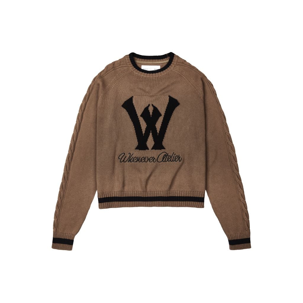 “WHENEVER” KNIT SWEATER / BROWN