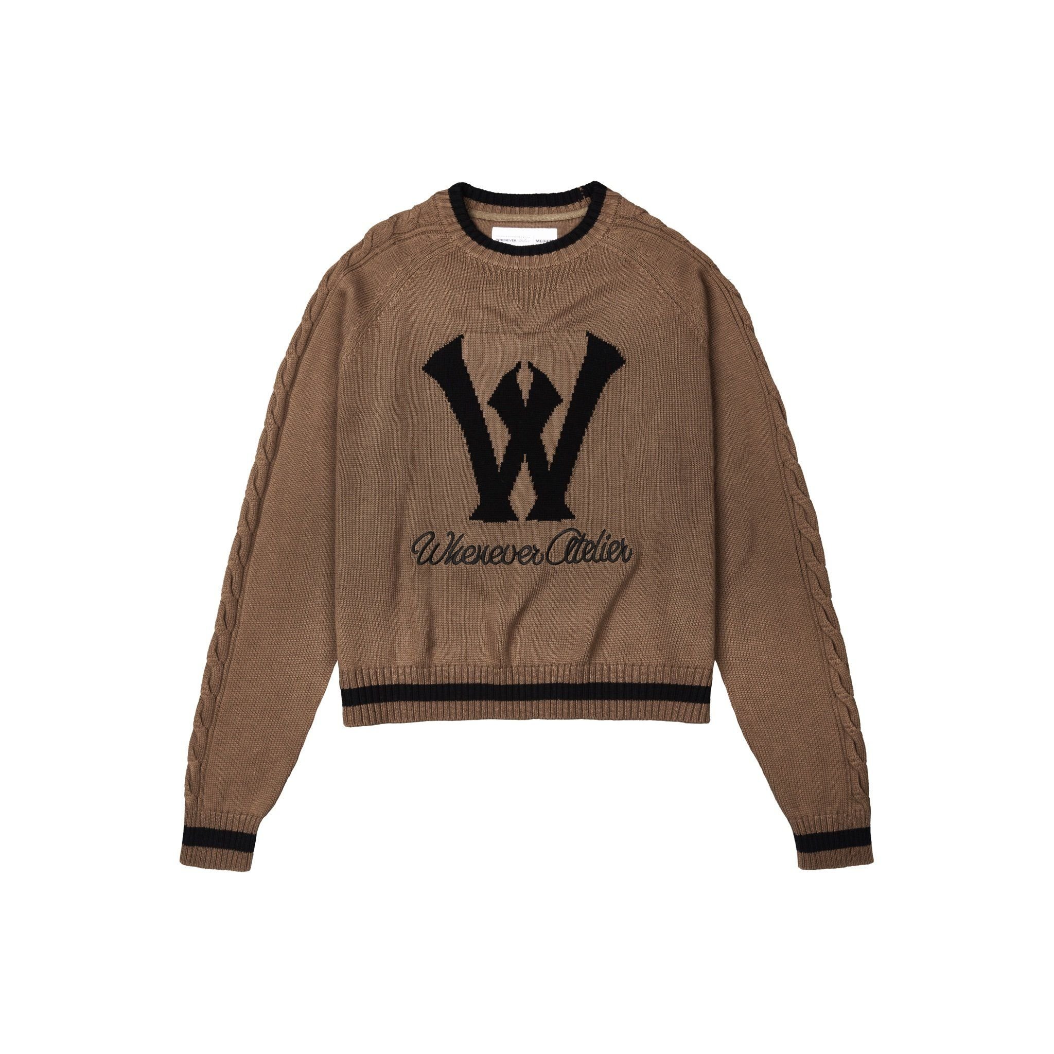 “WHENEVER” KNIT SWEATER / BROWN