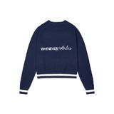 “WHENEVER” KNIT SWEATER / NAVY