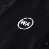 “WHENEVER” NY KNIT POLO SHIRT / BLACK