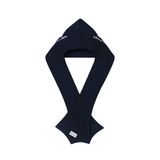 "WHENEVER" PATCHWORK HOODED SCARF / NAVY