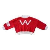 “WHENEVER ATELIER” KNIT WOOL SWEATER / RED