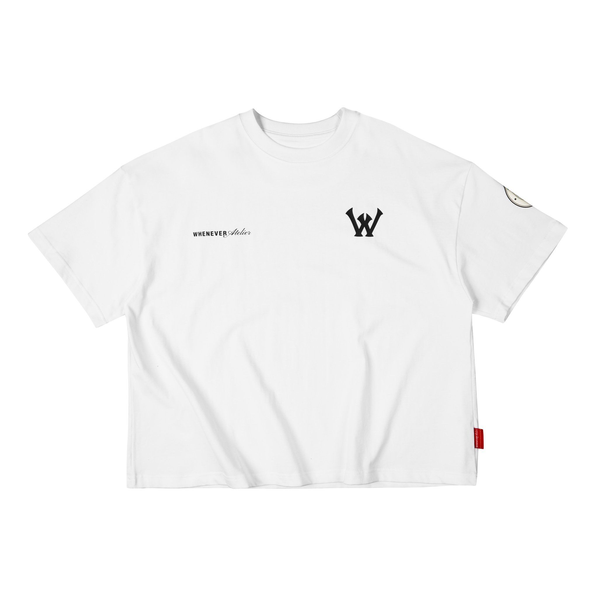 “WHENEVER” W BASIC T-SHIRT / WHITE
