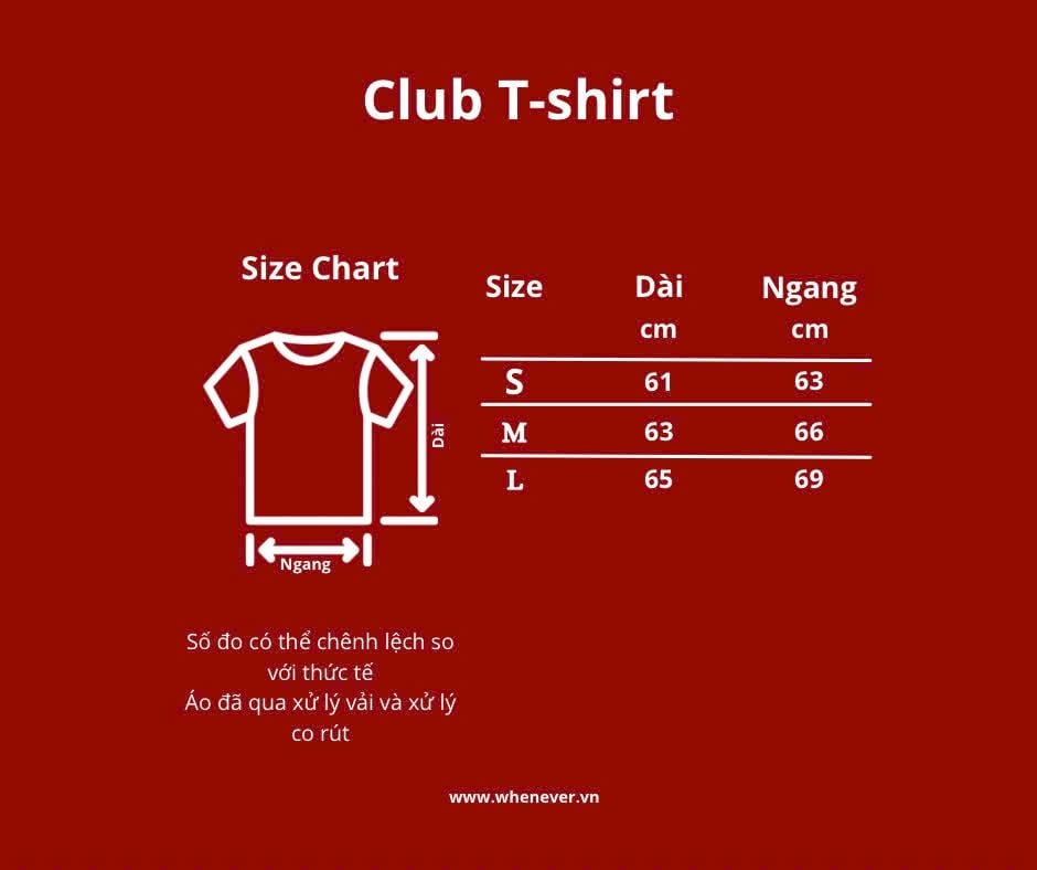 “WHENEVER"  CLUB T-SHIRT / BLACK