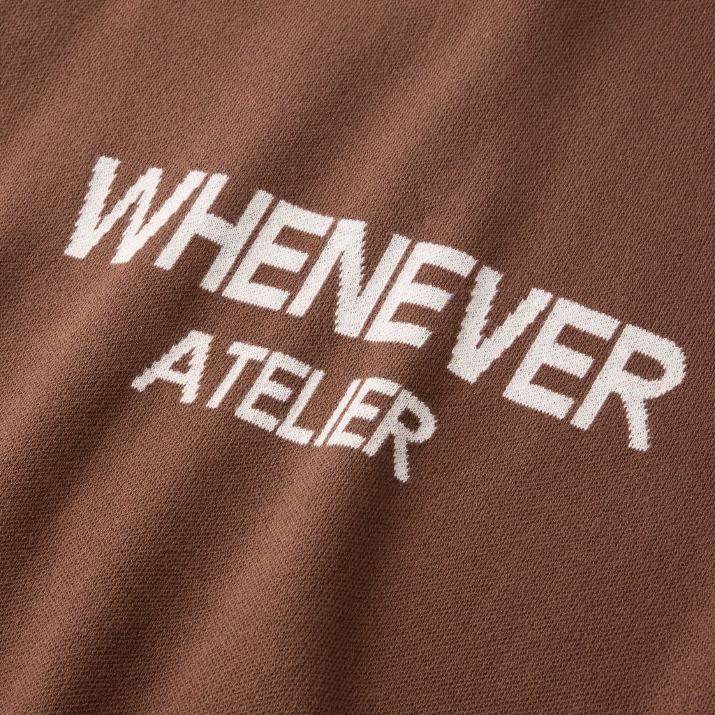 “WHENEVER” NY KNIT POLO SHIRT / BROWN