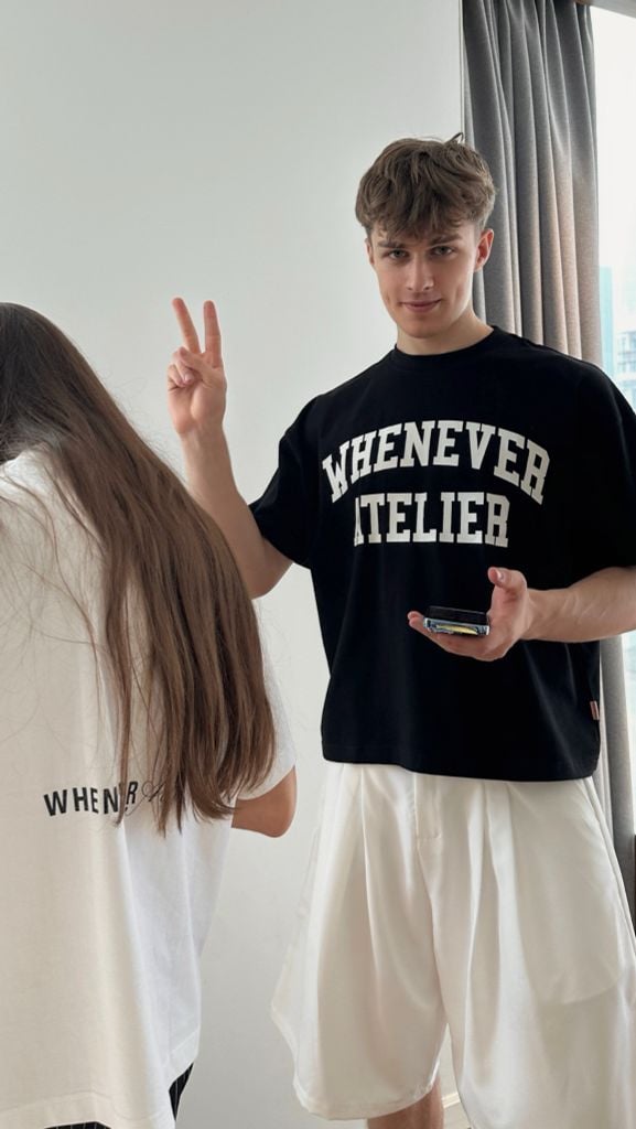 “WHENEVER"  BASIC T-SHIRT / BLACK
