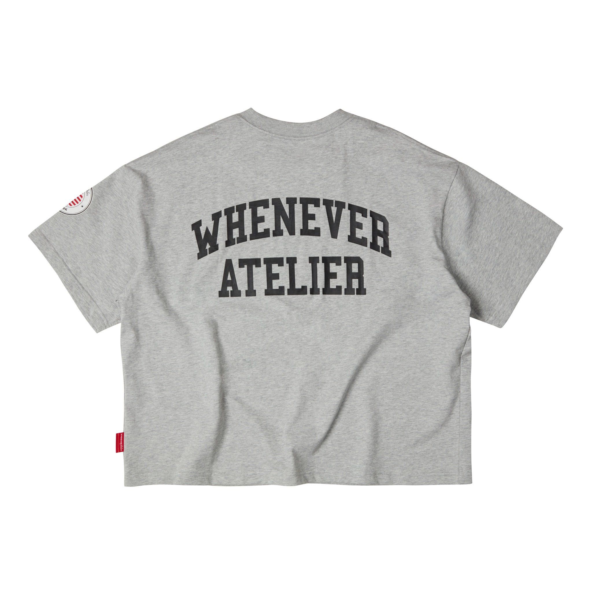 “WHENEVER” NY BASIC T-SHIRT / GREY BLACK