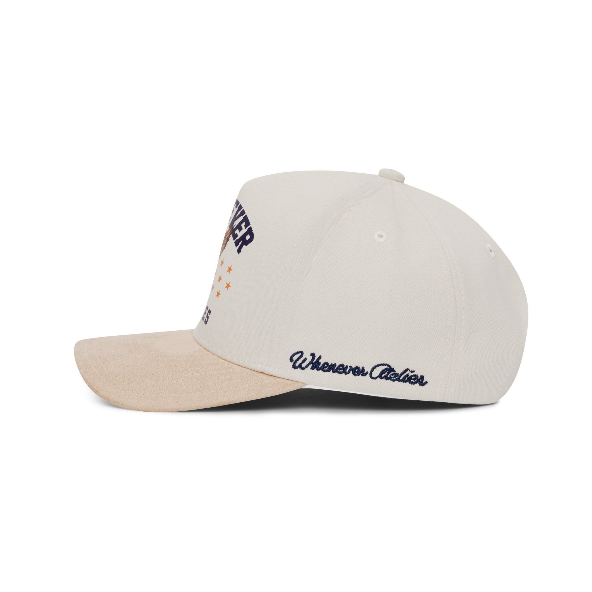“WHENEVER” LA SUEDE TRUCKER HAT / CREAM