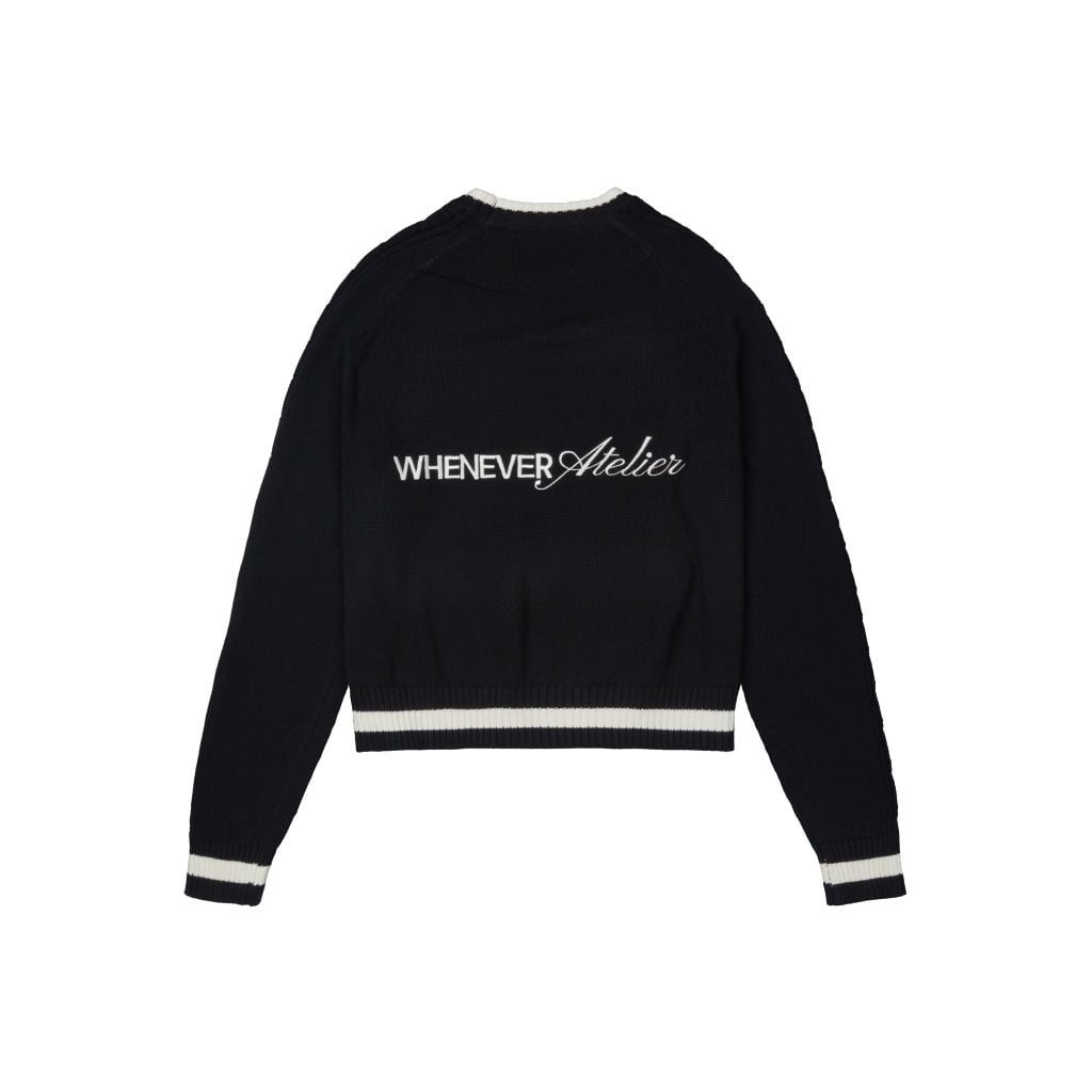 “WHENEVER” KNIT SWEATER / BLACK